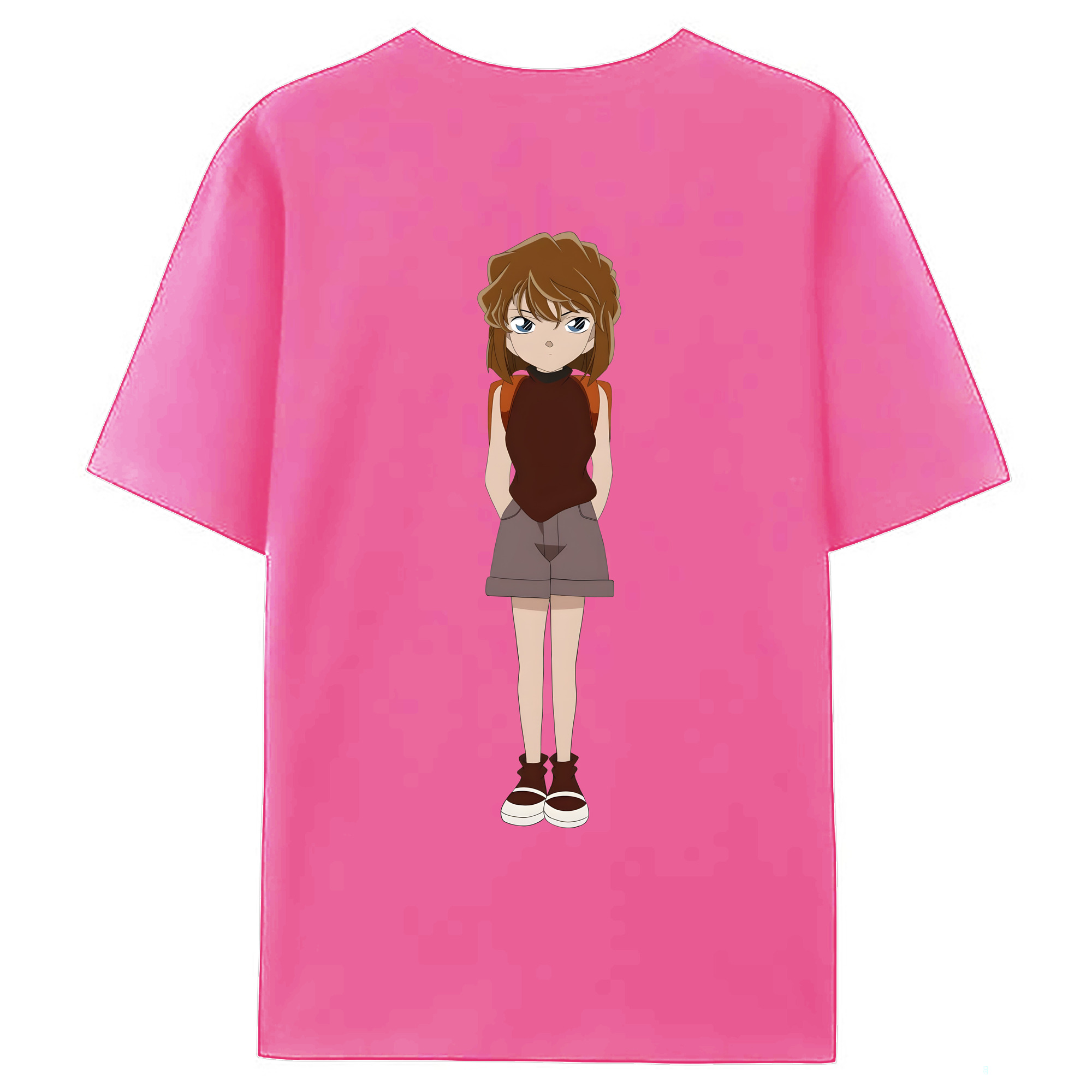 （画像用） 名探偵コナン 灰原 哀 はいばら あい Detective Conan Anita Hailey、Vi Graythorn Haibara Ai レディース半袖Tシャツ(バックプリント)